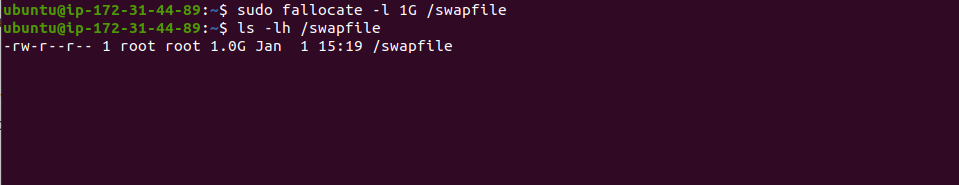 Creating a SWAP File & verify